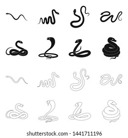 Isolated object of mammal and danger symbol. Set of mammal and medicine stock symbol for web.