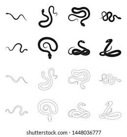 Isolated object of mammal and danger symbol. Collection of mammal and medicine stock symbol for web.