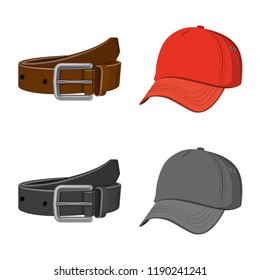 Isolated object of man and clothing icon. Set of man and wear vector icon for stock.