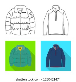 Isolated object of man and clothing icon. Set of man and wear vector icon for stock.