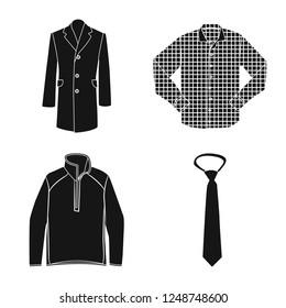 Isolated object of man and clothing icon. Collection of man and wear stock vector illustration.