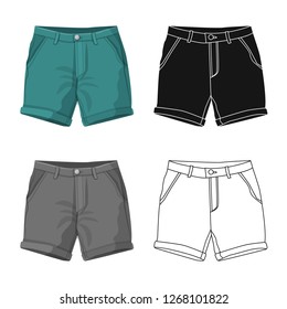 Isolated object of man and clothing icon. Collection of man and wear stock vector illustration.