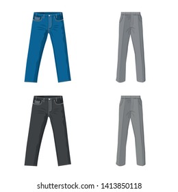 Isolated object of man and clothing icon. Set of man and wear vector icon for stock.