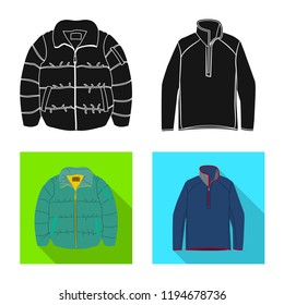 Isolated object of man and clothing logo. Set of man and wear vector icon for stock.