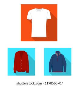 Isolated object of man and clothing symbol. Collection of man and wear stock vector illustration.
