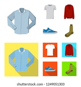 Isolated object of man and clothing symbol. Set of man and wear stock vector illustration.