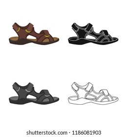 Isolated object of man and foot logo. Collection of man and wear vector icon for stock.