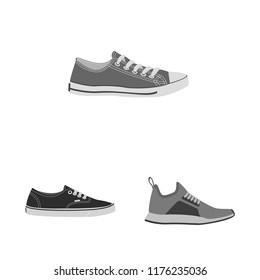 Isolated object of man and foot symbol. Collection of man and wear vector icon for stock.
