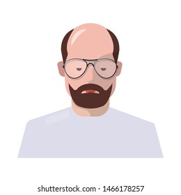 Isolated object of man and glasses icon. Collection of man and old vector icon for stock.
