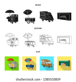 Isolated object of marketing and tent logo. Collection of marketing and outdoor stock vector illustration.