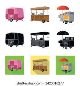 Isolated object of marketing and tent logo. Set of marketing and outdoor stock vector illustration.