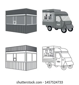 Isolated object of marketing and tent logo. Collection of marketing and outdoor vector icon for stock.