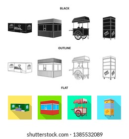 Isolated object of marketing and tent sign. Collection of marketing and outdoor stock symbol for web.