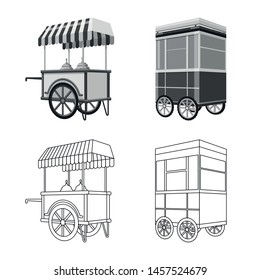 Isolated object of marketing and tent sign. Set of marketing and outdoor vector icon for stock.