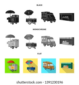 Isolated object of marketing and tent symbol. Collection of marketing and outdoor stock symbol for web.