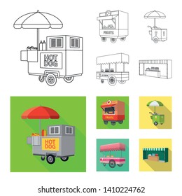 Isolated object of marketing and tent symbol. Collection of marketing and outdoor stock symbol for web.