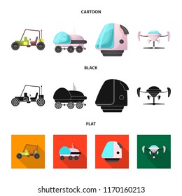 Isolated object of mars and space icon. Set of mars and planet stock vector illustration.