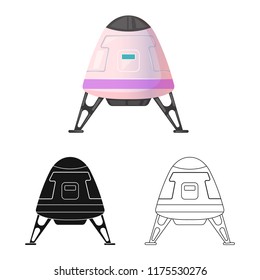 Isolated object of mars and space icon. Set of mars and planet stock symbol for web.