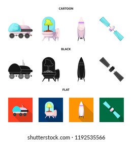 Isolated object of mars and space logo. Set of mars and planet stock vector illustration.