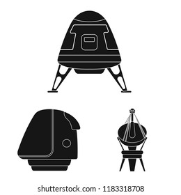 Isolated object of mars and space sign. Collection of mars and planet stock vector illustration.