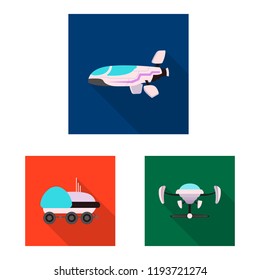 Isolated object of mars and space sign. Collection of mars and planet stock vector illustration.