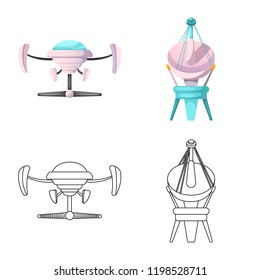 Isolated object of mars and space sign. Collection of mars and planet stock vector illustration.