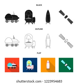 Isolated object of mars and space sign. Collection of mars and planet stock symbol for web.