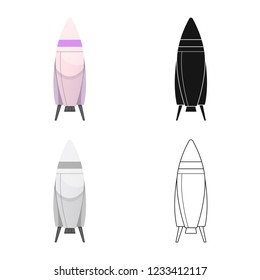Isolated object of mars and space sign. Set of mars and planet stock symbol for web.