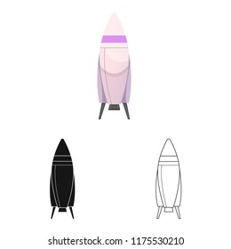 Isolated object of mars and space symbol. Collection of mars and planet stock vector illustration.