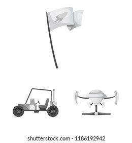 Isolated object of mars and space symbol. Collection of mars and planet vector icon for stock.