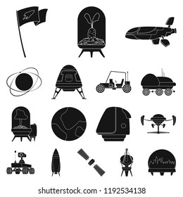 Isolated object of mars and space symbol. Collection of mars and planet stock symbol for web.