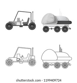 Isolated object of mars and space symbol. Collection of mars and planet stock symbol for web.