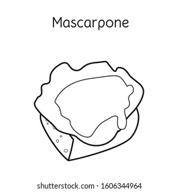 Isolated object of mascarpone and cheese icon. Web element of mascarpone and meal vector icon for stock.