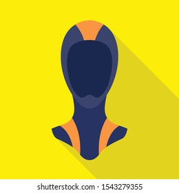 Isolated object of mask and diver icon. Graphic of mask and suit vector icon for Stock.