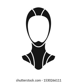 Isolated object of mask and diver logo. Web element of mask and suit vector icon for Stock.