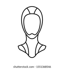 Isolated object of mask and diver symbol. Web element of mask and suit Stock vector illustration.