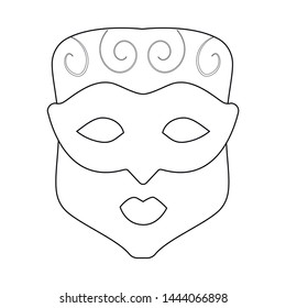 Isolated object of masquerade and mystery icon. Collection of masquerade and festival vector icon for stock.