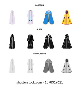 Isolated object of material and clothing logo. Set of material and garment vector icon for stock.