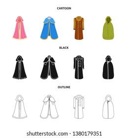 Isolated object of material and clothing sign. Collection of material and garment stock vector illustration.