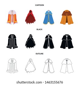 Isolated object of material and clothing sign. Collection of material and garment vector icon for stock.