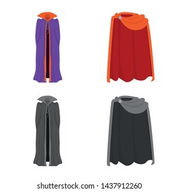 Isolated object of material and clothing symbol. Collection of material and garment stock vector illustration.
