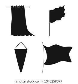 Isolated object of material and media  icon. Collection of material and textile  vector icon for stock.