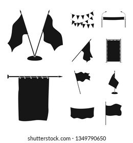 Isolated object of material and media  icon. Set of material and textile  vector icon for stock.