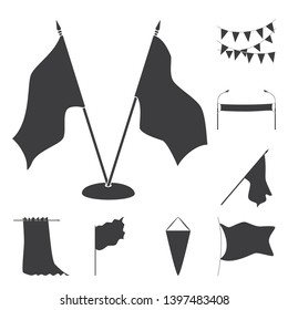 Isolated object  material and media  icon. Set  material and textile  stock vector illustration.