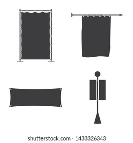 Isolated object of material and media icon. Collection of material and textile vector icon for stock.
