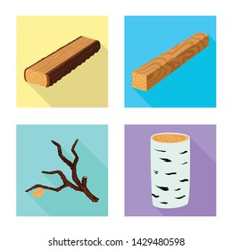 Isolated object of material and nature symbol. Collection of material and raw stock symbol for web.