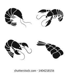 Isolated object of meat and delicacy icon. Set of meat and crab stock vector illustration.