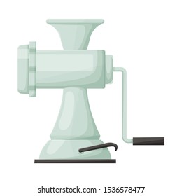 Isolated object of meat and grinder icon. Web element of grinder handle Stock symbol for web.