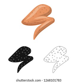 Isolated object of meat and ham logo. Collection of meat and cooking vector icon for stock.