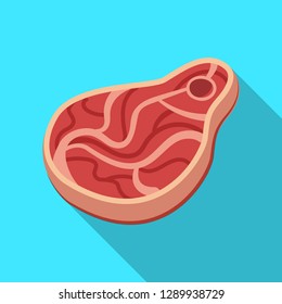 Isolated object of meat and ham symbol. Set of meat and cooking stock symbol for web.